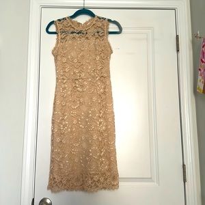 Lace dress knee length